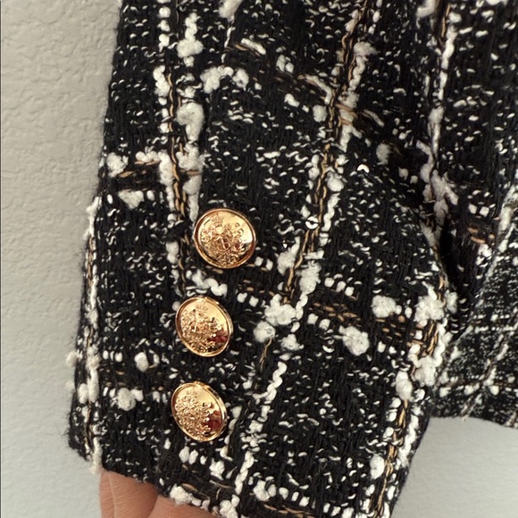 Rachel Zoe Monochrome Checkered Blazer - Picture 4 of 7